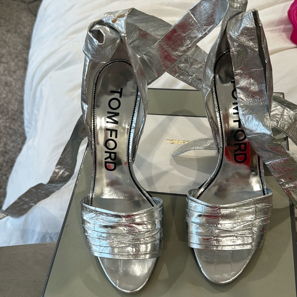 Tom Ford sandals (heels) with dust bags and box.